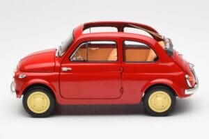 Fiat Nuova 500 Coral Rood Kyosho 1:18 08966R Metaal — afbeelding 4 van 8