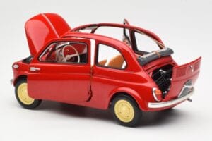 Fiat Nuova 500 Coral Rood Kyosho 1:18 08966R Metaal — afbeelding 5 van 8