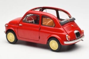 Fiat Nuova 500 Coral Rood Kyosho 1:18 08966R Metaal — afbeelding 7 van 8