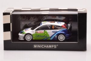 Ford Focus RS WRC #4 R. Kresta / J. Tomanek Rally Monte Carlo 2005 Minichamps 1:43 400058404 Metaal — afbeelding 4 van 4