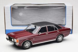 Ford Granada Mk1 Metallic Donkerrood Mat Zwart MCG 1:18 MCG18393 Metaal — afbeelding 6 van 6
