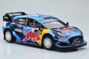 Ford Puma Rally1 WRC #7 P-L. Loubet / N. Gilsoul Rally Sweden 2023 IXO 1:18 18RMC154B Metaal — afbeelding 4 van 6