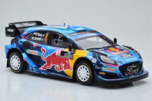 Ford Puma Rally1 WRC #8 O. Tanak / M. Jarveoja Winner Rally Sweden 2023 IXO 1:18 18RMC154A Metaal — afbeelding 4 van 6