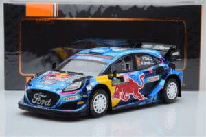 Ford Puma Rally1 WRC #8 O. Tanak / M. Jarveoja Winner Rally Sweden 2023 IXO 1:18 18RMC154A Metaal — afbeelding 6 van 6