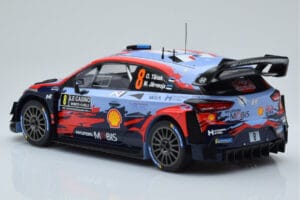 Hyundai i20 Coupe WRC #8 O. Tanak / M. Jarveoja Rally Monte Carlo 2020 IXO 1:18 18RMC067C Metaal — afbeelding 5 van 6