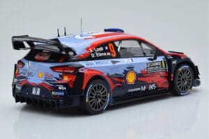Hyundai i20 Coupe WRC #9 S. Loeb / I. Galmiche Rally Monte Carlo 2020 IXO 1:18 18RMC067B Metaal — afbeelding 2 van 6