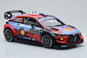 Hyundai i20 Coupe WRC #9 S. Loeb / I. Galmiche Rally Monte Carlo 2020 IXO 1:18 18RMC067B Metaal — afbeelding 4 van 6