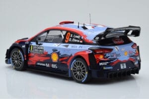 Hyundai i20 Coupe WRC #9 S. Loeb / I. Galmiche Rally Monte Carlo 2020 IXO 1:18 18RMC067B Metaal — afbeelding 5 van 6