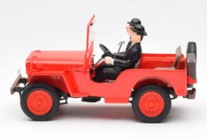 Jeep Willys Tintin 2 Figuren UT Models 1:18 180150000 Metaal — afbeelding 3 van 6