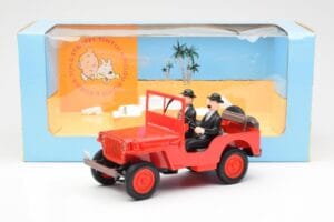 Jeep Willys Tintin 2 Figuren UT Models 1:18 180150000 Metaal — afbeelding 6 van 6