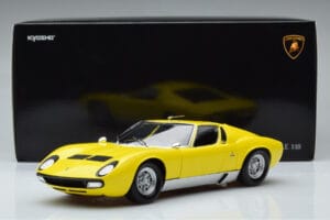 Lamborghini Miura SV Geel Kyosho 1:18 08317Y Metaal — afbeelding 11 van 11