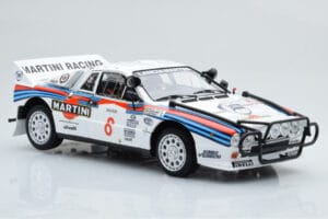 Lancia 037 Martini #8 A. Bettega / M. Perissinot Safari Rally 1985 Kyosho 1:18 08306J Metaal — afbeelding 6 van 8