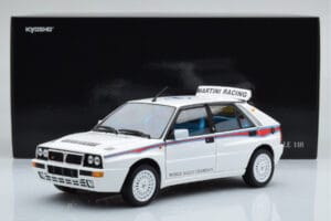 Lancia Delta HF Integrale 6 Wit Kyosho 1:18 08344E Metaal — afbeelding 8 van 8