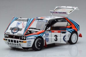 Lancia Delta HF Integrale Evoluzione #3 D. Auriol / B. Occelli Tour de Corse 1992 Kyosho 1:18 08348H Metaal — afbeelding 2 van 9
