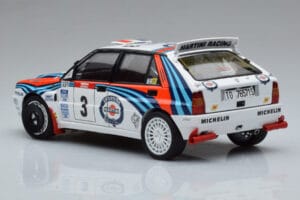 Lancia Delta HF Integrale Evoluzione #3 D. Auriol / B. Occelli Tour de Corse 1992 Kyosho 1:18 08348H Metaal — afbeelding 6 van 9