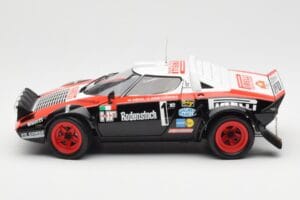 Lancia Stratos HF #1 Hunsruck Rally 1978 Kyosho 1:18 08130D Metaal — afbeelding 4 van 8