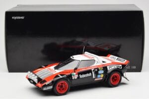 Lancia Stratos HF #1 Hunsruck Rally 1978 Kyosho 1:18 08130D Metaal — afbeelding 8 van 8