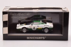 Lancia Stratos Alitalia #4 B. Waldegaard / H. Thorzelius Winner Rally Sweden 1975 Minichamps 1:43 430751204 Metaal — afbeelding 4 van 4