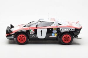 Lancia Stratos HF #1 Lancia Pirelli W. Rohrl / C. Geistdorfer Winners Dynabit Saarland Rallye 1978 Minichamps 1:18 155781701  — afbeelding 3 van 6