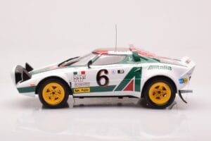 Lancia Stratos HF #6 B. Waldegård / H. Thorszelius Rally Monte Carlo 1976 IXO 1:18 18RMC162B Metaal — afbeelding 3 van 6