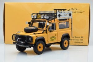 Land Rover Defender 90 Camel Trophy Borneo 1985 Almost Real 1:18 810213 Metaal — afbeelding 8 van 8