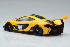 McLaren P1 GTR Geel Met Groene Strepen AUTOart 1:18 81544 Composiet — afbeelding 6 van 7