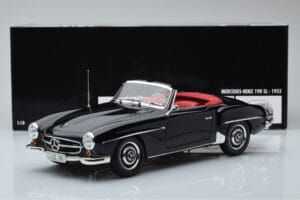 Mercedes 190 SL W121 Cabriolet Zwart Minichamps 1:18 100037030 Metaal — afbeelding 8 van 8