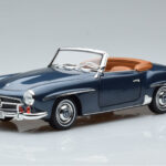 Mercedes 190 SL W121 Roadster Blauw Norev 1:18