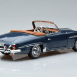 Mercedes 190 SL W121 Roadster Blauw Norev 1:18 - image 3 of 8