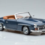 Mercedes 190 SL W121 Roadster Blauw Norev 1:18 - image 6 of 8