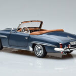 Mercedes 190 SL W121 Roadster Blauw Norev 1:18 - image 7 of 8