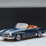 Mercedes 190 SL W121 Roadster Blauw Norev 1:18 - image 8 of 8