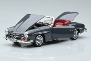 Mercedes 190 SL W121 Roadster Grijs Norev 1:18 183402 Metaal — afbeelding 2 van 8
