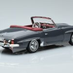 Mercedes 190 SL W121 Roadster Grijs Norev 1:18 183402 Metaal - image 3 of 8