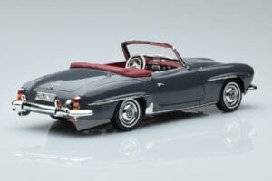 Mercedes 190 SL W121 Roadster Grijs Norev 1:18 183402 Metaal — afbeelding 3 van 8