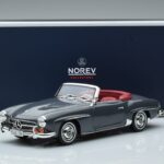 Mercedes 190 SL W121 Roadster Grijs Norev 1:18 183402 Metaal - image 8 of 8