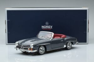 Mercedes 190 SL W121 Roadster Grijs Norev 1:18 183402 Metaal — afbeelding 8 van 8