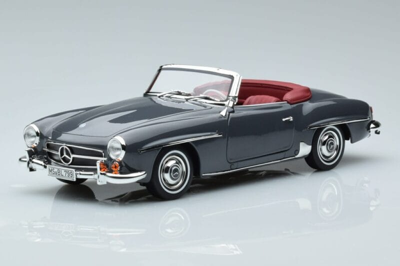 Mercedes 190 SL W121 Roadster Grijs Norev 1:18 183402 Metaal
