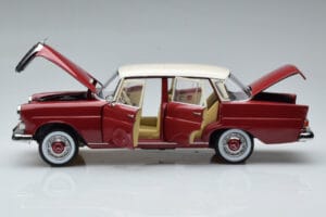 Mercedes 200 W110 Rood Norev 1:18 183706 Metaal — afbeelding 4 van 7