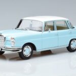 Mercedes 220 S W111 Blauw Norev 1:18 183920 Metaal