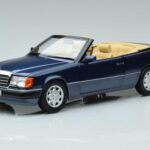 Mercedes 300 CE-24 A124 Cabriolet Nautical Blauw Gelimiteerde Editie Norev 1:18 183879 Metaal