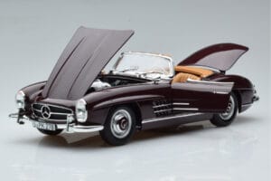 Mercedes 300 SL W198 Roadster Rood Norev 1:18 183891 Metaal — afbeelding 2 van 8