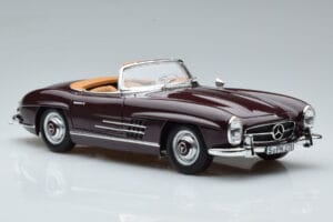 Mercedes 300 SL W198 Roadster Rood Norev 1:18 183891 Metaal — afbeelding 6 van 8