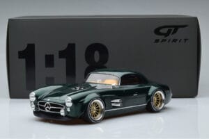 Mercedes 300 SL Speedster Hard Top By S-Klub Groen GT Spirit 1:18 GT872 Hars — afbeelding 6 van 6