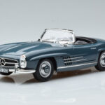 Mercedes 300 SL W198 Roadster Blauw Norev 1:18