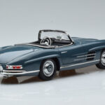 Mercedes 300 SL W198 Roadster Blauw Norev 1:18 - image 3 of 9