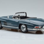 Mercedes 300 SL W198 Roadster Blauw Norev 1:18 - image 8 of 9