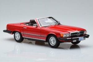 Mercedes 450 SL R107 US Versie Rood Norev 1:18 183729 Metaal — afbeelding 6 van 8