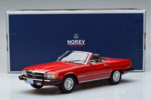 Mercedes 450 SL R107 US Versie Rood Norev 1:18 183729 Metaal — afbeelding 8 van 8