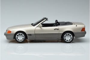 Mercedes 500 SL R129 Smoke Zilver Norev 1:18 183719 Metaal — afbeelding 4 van 7